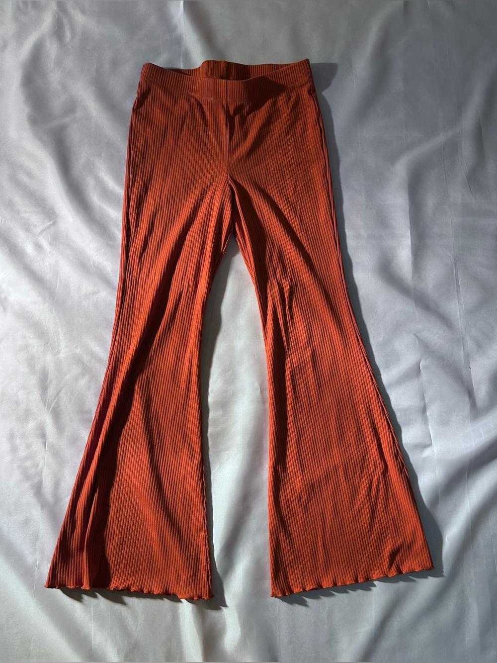 wild fable Ribbed Burnt Orange Flared Pants